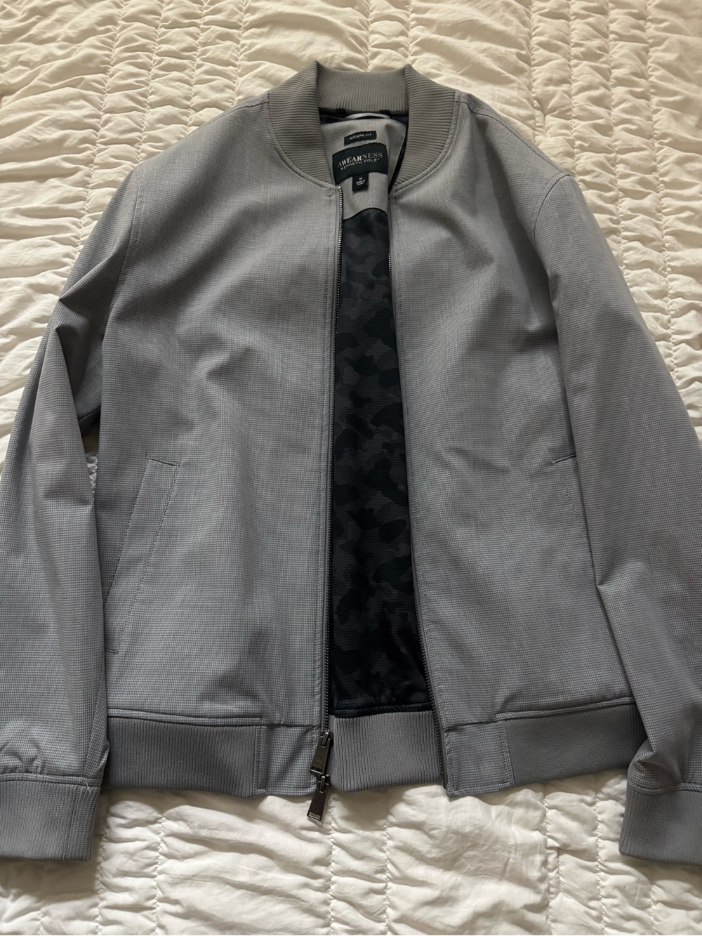 Kenneth Cole Gray Bomber Jacket